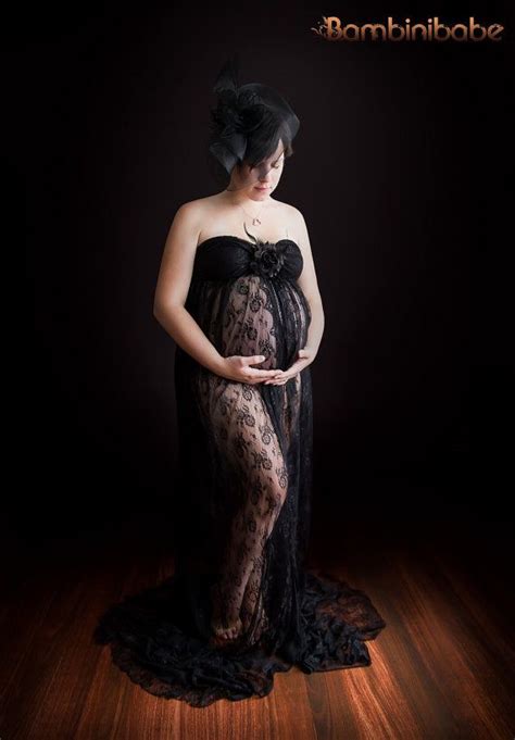 Black Traditional Lace Maternity Gown Photography Prop On Etsy