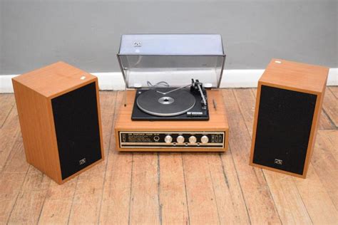 A 1960s Hmv Stereo System With Record Player Speakers And