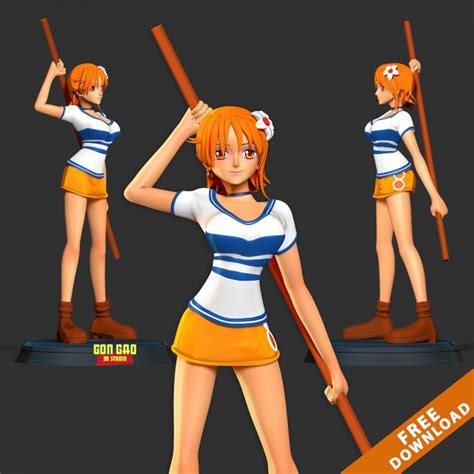 Nami One Piece Fanart Free 3d Print Model In Woman 3dexport