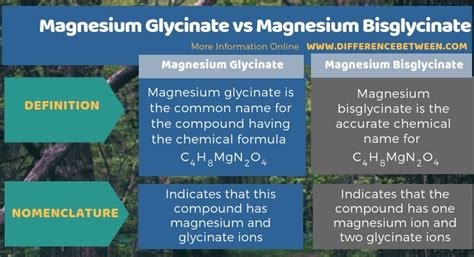 Difference Between Magnesium Glycinate And Magnesium Bisglycinate Compare The Difference