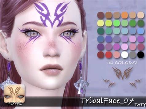 Tribal Face 07 By Tatygagg At Tsr Sims 4 Updates