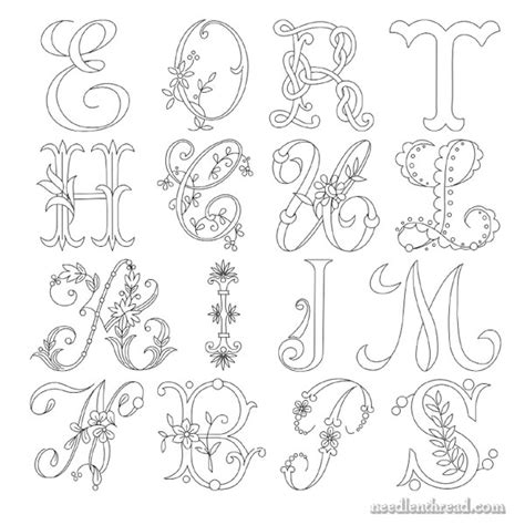 Embroidered Alphabet Patterns
