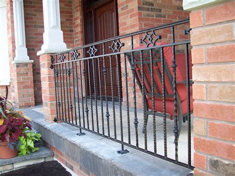 The stairs tend to be more often than not centrepieces for any home's style. Wrought Iron Porch Railings Home Depot | Home Design Ideas