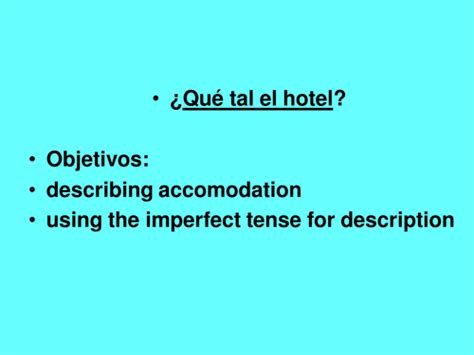 Describing Hotel Accommodations Teaching Resources