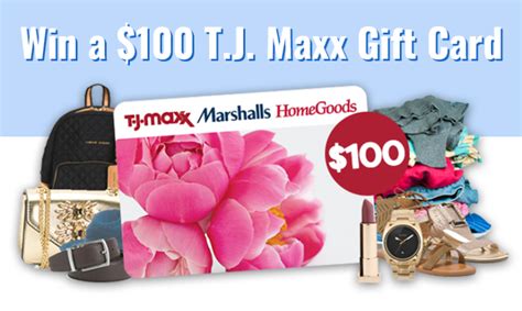 Enter To Win A 100 T J Maxx Gift Card Get It Free