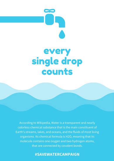 blue water tap campaign poster templates  canva