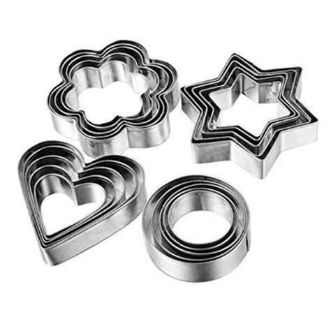 Silver 12 Pieces Stainless Steel Cookie Cutter Set For Kitchen Rs 50