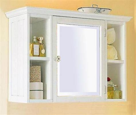 Small White Bathroom Wall Cabinet With Shelf Home