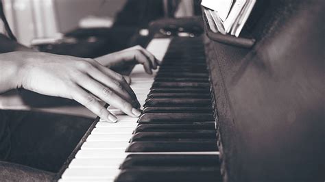 Hd Wallpaper White And Black Piano Hands Keys Bw Music Musical
