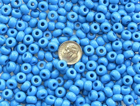 330 Opaque Dark Blue Turquoise Czech Glass Seed Beads 20 Etsy