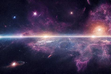 Endless Universe With Stars And Galaxies In Outer Space Cosmos Art