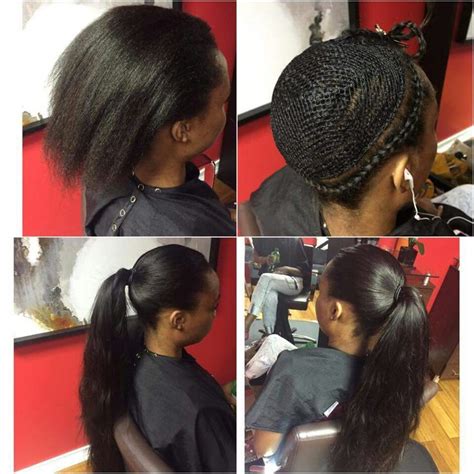 Not every girl is ready to face the long hair hassles, that's why they are ready for a temporary. 37 best images about Sew-in braid pattern on Pinterest
