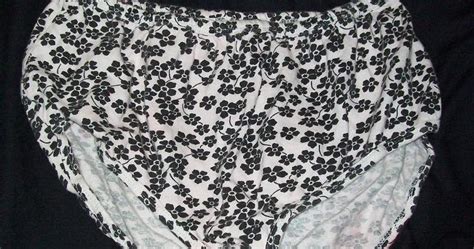 Real Womens Panties Wifes Floral Cotton Briefs In Black And White
