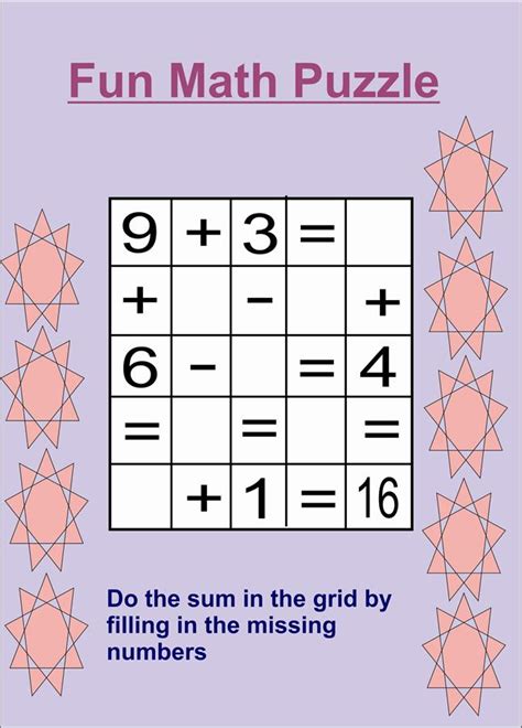 There are 100 brain teasers in each level. Fun Math Puzzle