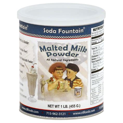 Soda Fountain Malted Milk Powder 16 Oz Pack Of 6