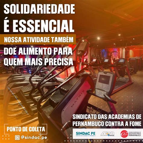 sindac cref12 pe e acad brasil lançam campanha solidariedade é essencial unindo academias de