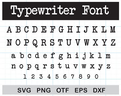 Schreibmaschine Schrift Svg Schreibmaschine Buchstaben Svg Etsy Schweiz