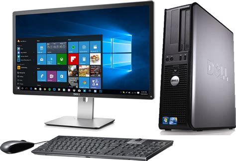 Dell Optiplex 780 Desktop Core 2 Quad 24ghz 4gb 160gb 22in Monitor Windows 10 64bit Renewed