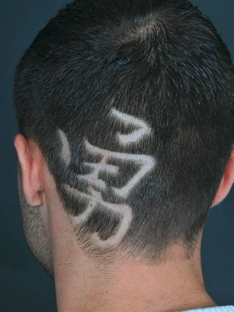 A hair tattoo might look good from a certain angle and under a certain lighting. Hair Tattoo | Friseur.com
