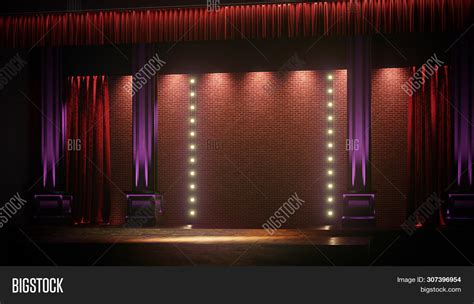 Imagen Y Foto Dark Empty Stage Prueba Gratis Bigstock