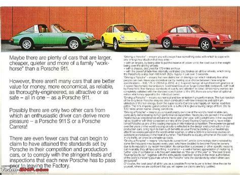 Original Porsche 911 911s And Carrera Brochure Team Bhp
