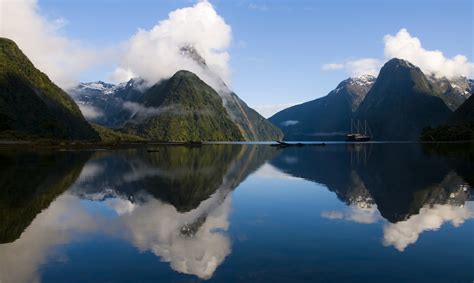 New Zealand Landscape Lake Mountain Reflection Hd Desktop