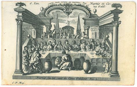 JESUS. - Hochzeit zu Kanaan. Jesus an der Festtafel ...