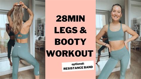 28 Min Legs And Booty Workout With Resistance Band Long Lean And Toned Legs Caroline