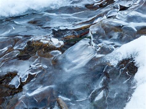 Frozen Stream Spring Thaw Stream Paving Stock Photo Image Of Brook