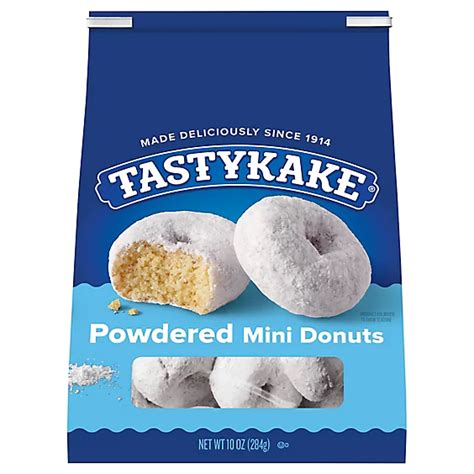 Tastykake Powdered Sugar Mini Donuts Shareable Powered Donuts Bag 10