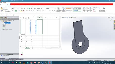 How To Create Design Table For Assembly File In Solidworks Ubaid