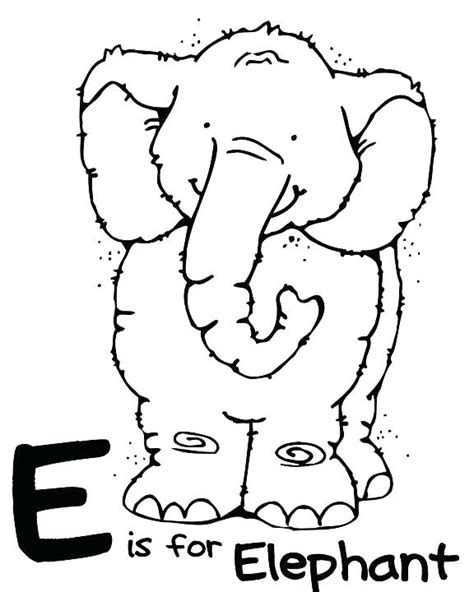 Letter E Coloring Pages Preschool At Free Printable