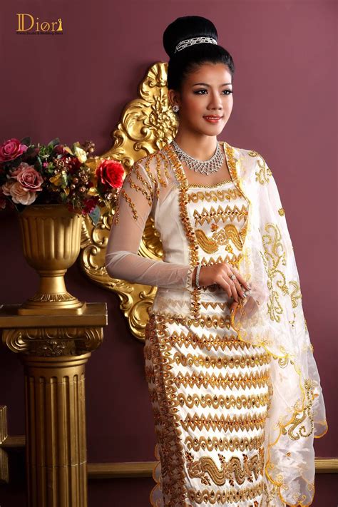 Myanmar Wedding Dress Traditional Dresses Fashion History Costumes