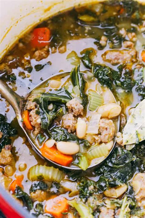 Italian Sausage Soup With Kale And Beans Hearty And Healthy Soup Recipe