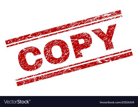 Scratched Textured Copy Stamp Seal Royalty Free Vector Image