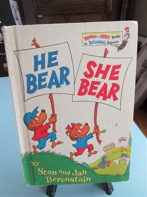 He Bear She Bear By Stan And Jan Berenstain 1974 Beginner Books Etsy