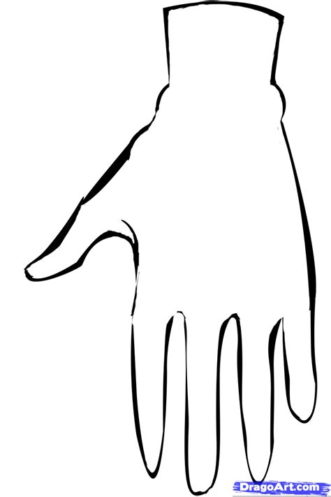 Hand Outline Drawing Clipart Best