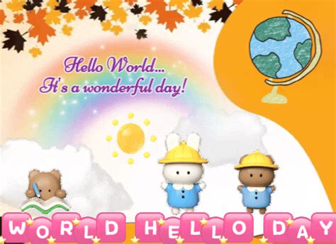 Hello World Free World Hello Day Ecards Greeting Cards 123 Greetings