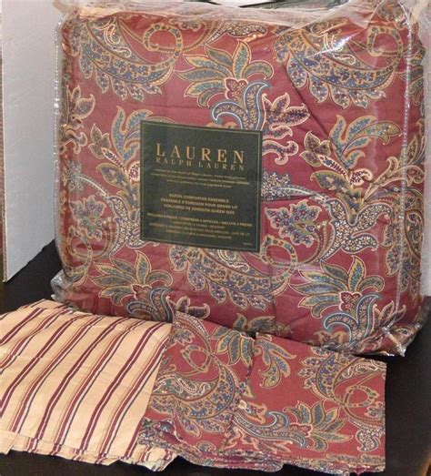 For this reason, people tend to seek out the discontinued items, so they can save some. RALPH LAUREN Allan Red Paisley QUEEN COMFORTER SET NEW 1ST ...