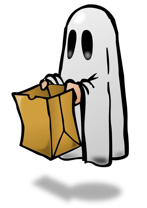 Ghost Trick Or Treat Vector Clipart Image Free Stock Photo Public