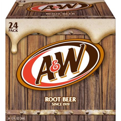 Aandw Root Beer Soda Cans 24 Pk 12 Fl Oz Food 4 Less