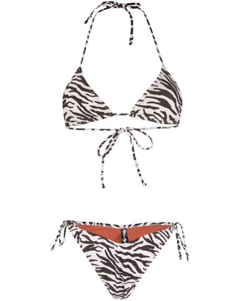 Reina Olga Synthetic Susan Bikini Set In Brown Lyst Uk