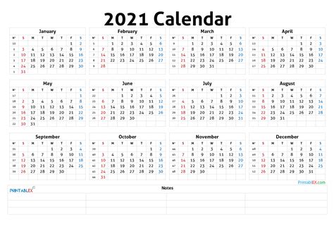Add holidays and events and print the 2021 calendar. Printable 2021 Calendar by Year - 21ytw46