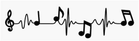 Music Freetoedit Music Note Heartbeat Svg Hd Png Download Kindpng