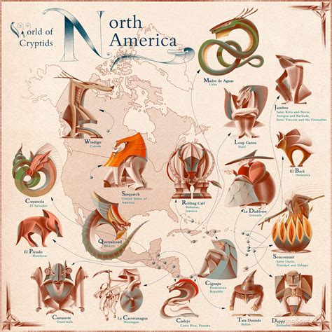 Este Mapa Muestra La Criatura Mitológica Más Famosa De Cada País Traveler