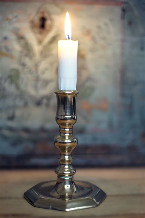 Old Norwegian Candlestick Baroque 1700s Candle Holders