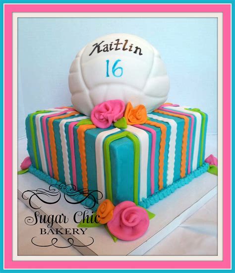 Volleyball 8 Inch Butter Cream With Fondant Volleyball Volleyball Cakes Volleyball