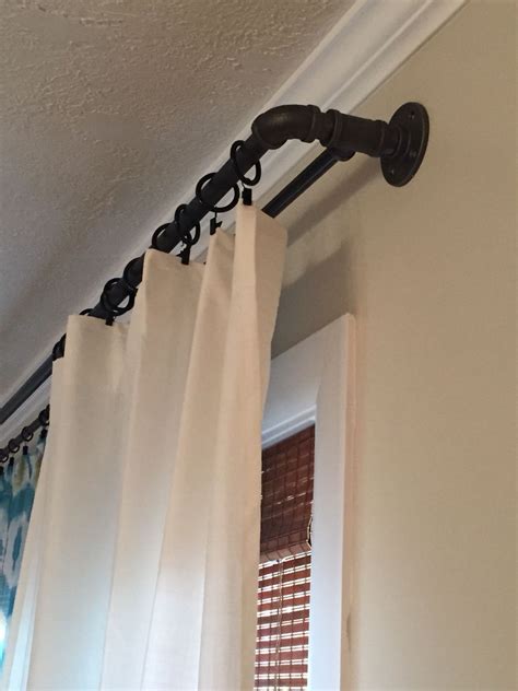 Search results for farmhouse rod within curtain hardware & accessories. DIY double industrial conduit curtain rod. | Double ...
