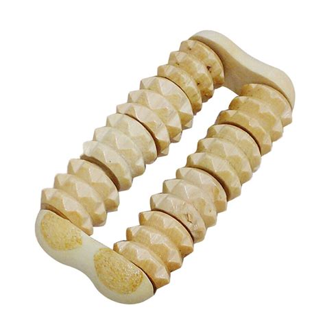 Buy 2pcs Body Relaxation Wooden Massage Hand Held Body Roller Massager Solid