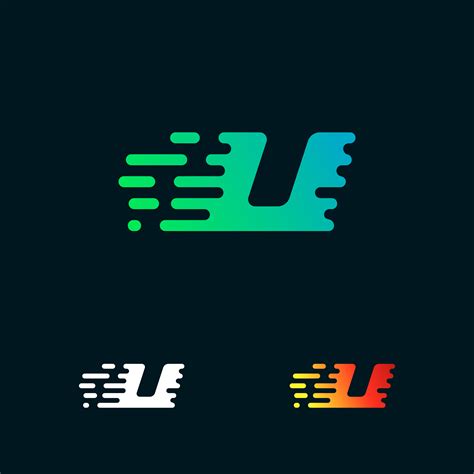 Letter U Modern Speed Shapes Logo Design Vector Download